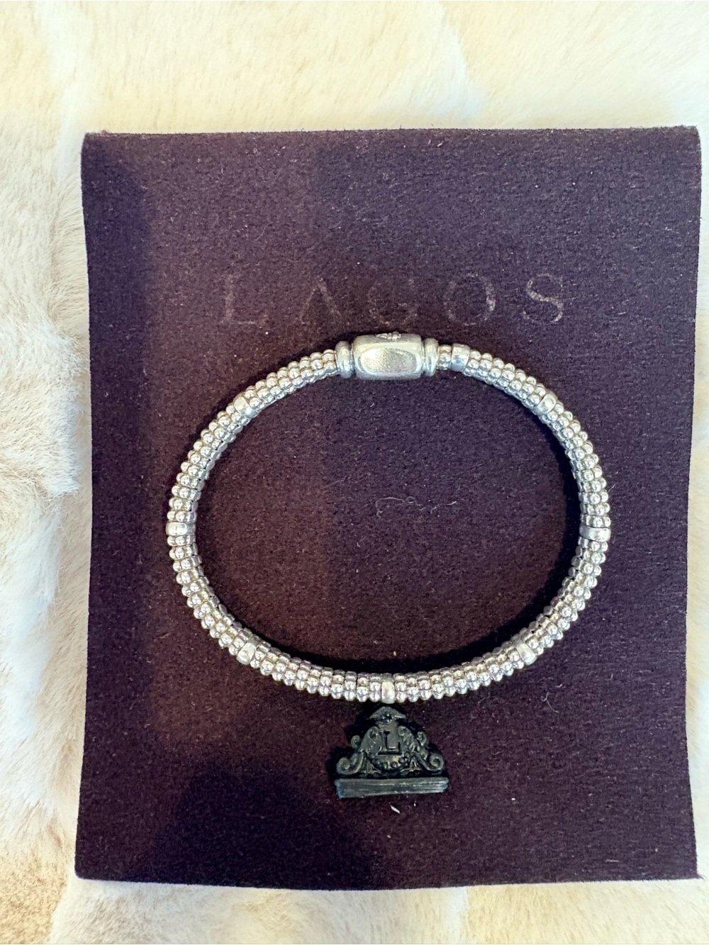 LAGOS Signature Silver Beaded Caviar Bracelet - Picture 7 of 9
